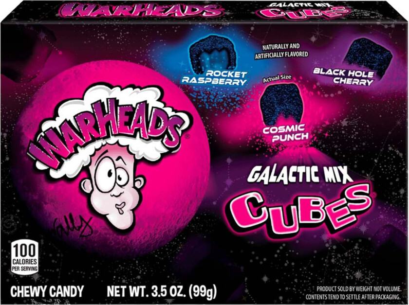 Warheads Galactic Mix Cubes - 99 g