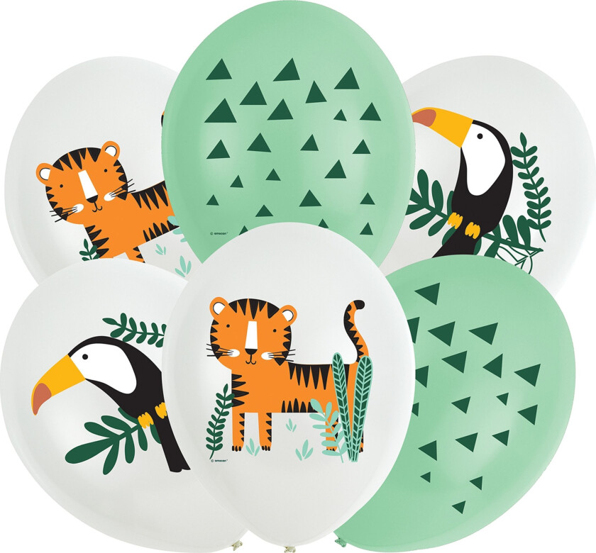 Ballonger Jungeldyr - 6-pakning