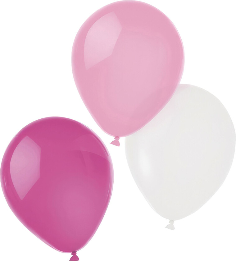 Ballongkombo Grå/Lyserosa/Hvit - 8-pakning