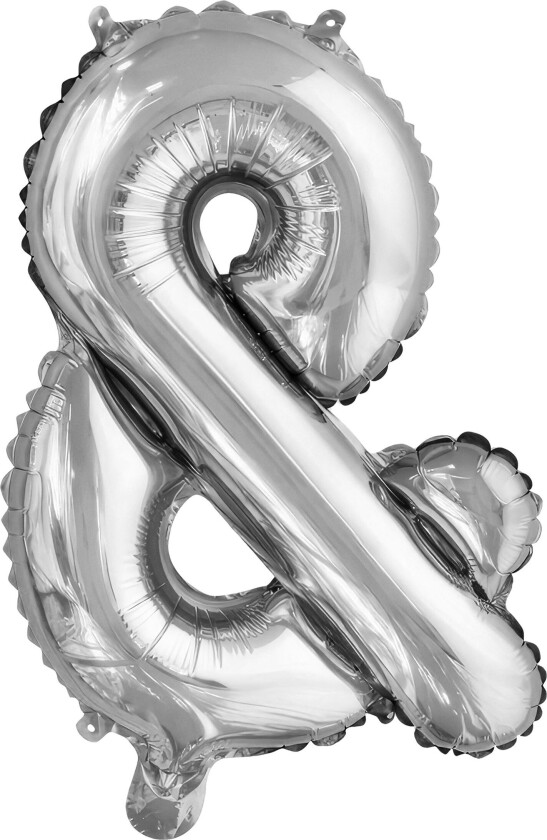 Bokstavballong Mini Sølv Metallic - Tegn &