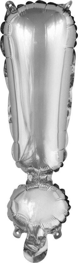 Bokstavballong Mini Sølv Metallic - Tegn !