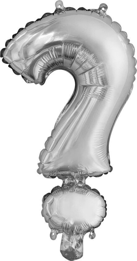 Bokstavballong Mini Sølv Metallic - Tegn ?