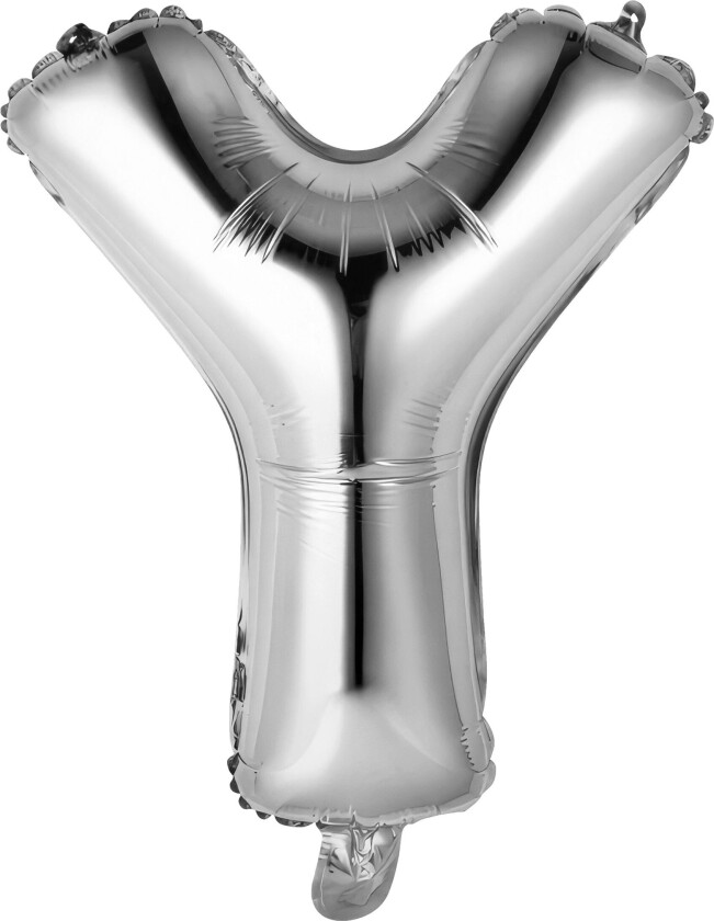 Bokstavballong Mini Sølv Metallic - Bokstav Y