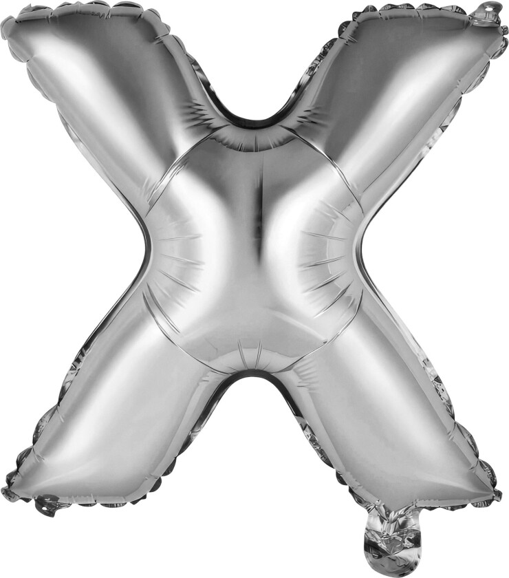 Bokstavballong Mini Sølv Metallic - Bokstav X