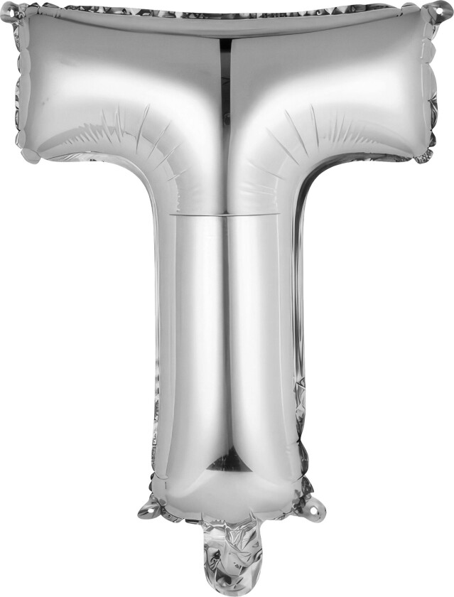Bokstavballong Mini Sølv Metallic - Bokstav T