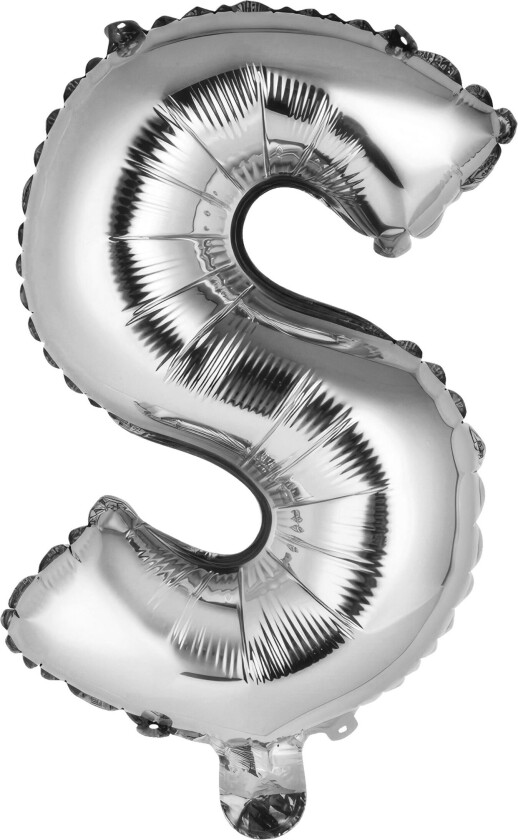 Bokstavballong Mini Sølv Metallic - Bokstav S