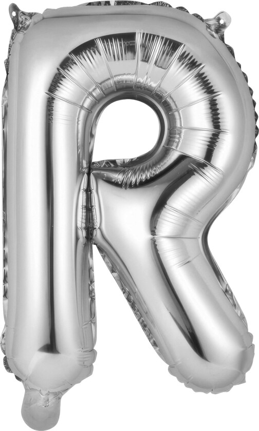 Bokstavballong Mini Sølv Metallic - Bokstav R