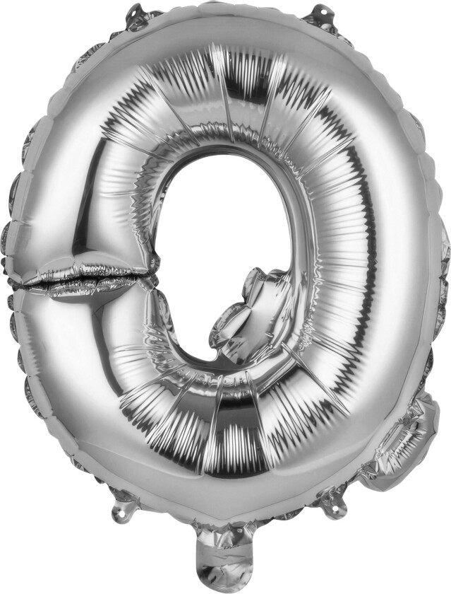 Bokstavballong Mini Sølv Metallic - Bokstav Q