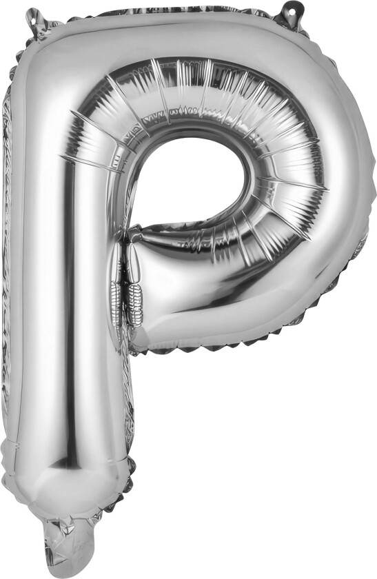 Bokstavballong Mini Sølv Metallic - Bokstav P