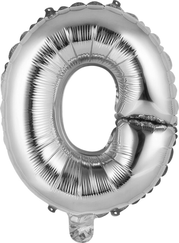 Bokstavballong Mini Sølv Metallic - Bokstav O