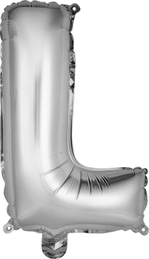 Bokstavballong Mini Sølv Metallic - Bokstav L