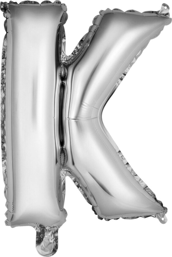 Bokstavballong Mini Sølv Metallic - Bokstav K