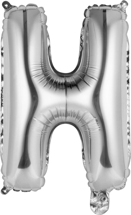 Bokstavballong Mini Sølv Metallic - Bokstav H