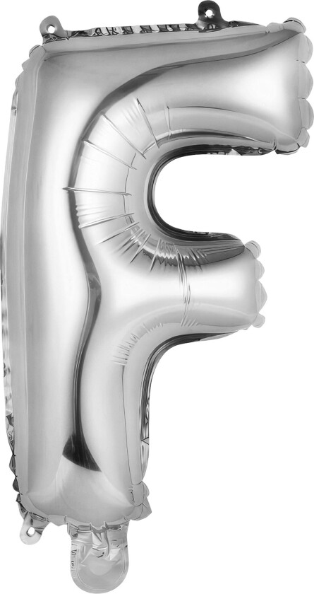 Bokstavballong Mini Sølv Metallic - Bokstav F