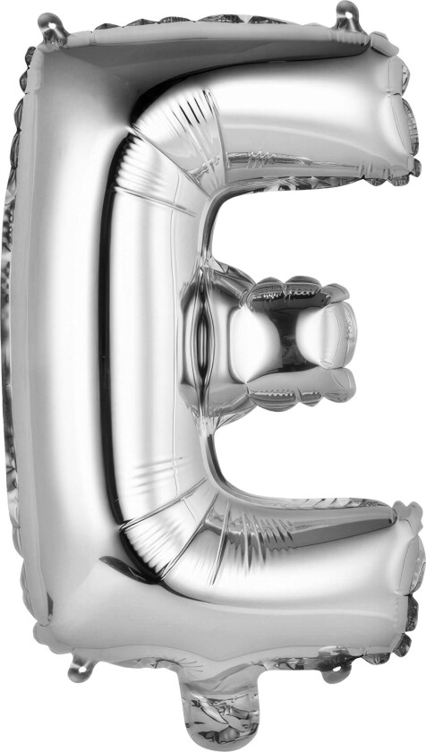 Bokstavballong Mini Sølv Metallic - Bokstav E