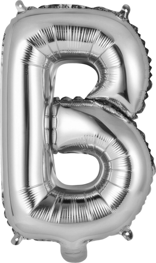 Bokstavballong Mini Sølv Metallic - Bokstav B