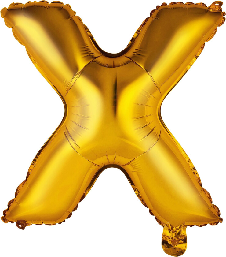 Bokstavballong Mini Gull Metallic - Bokstav X