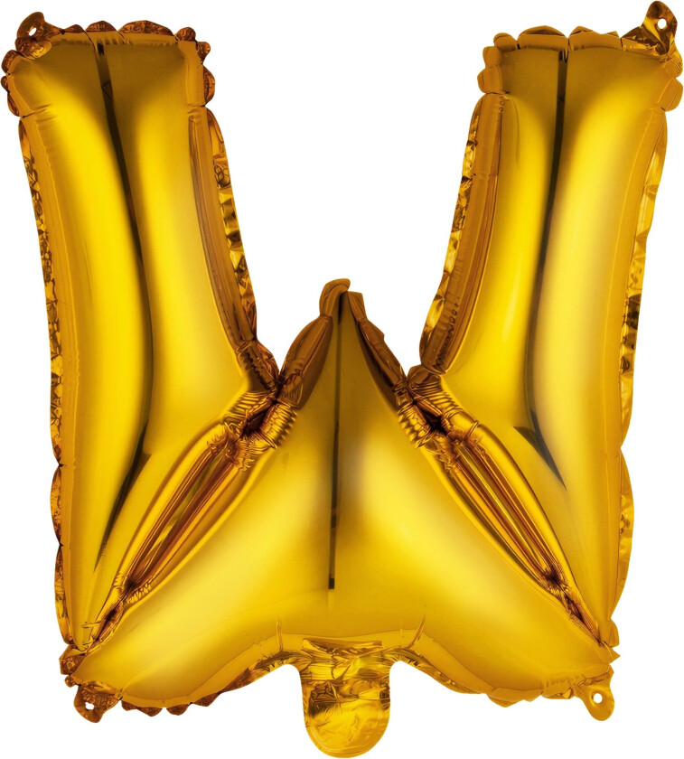 Bokstavballong Mini Gull Metallic - Bokstav W