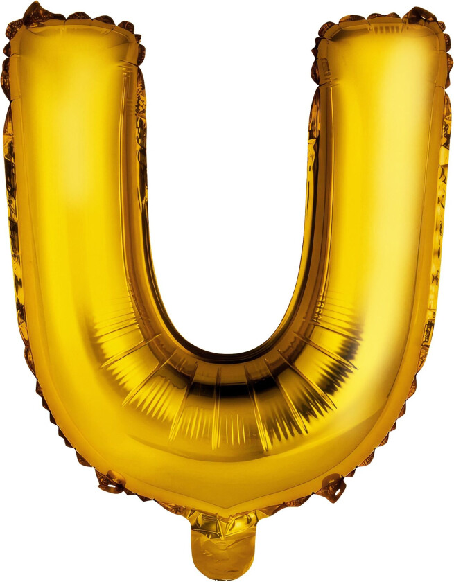 Bokstavballong Mini Gull Metallic - Bokstav U