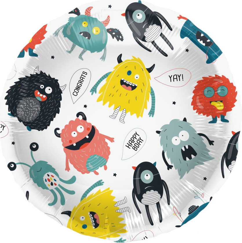 Folieballong Monster Bash Happy Birthday