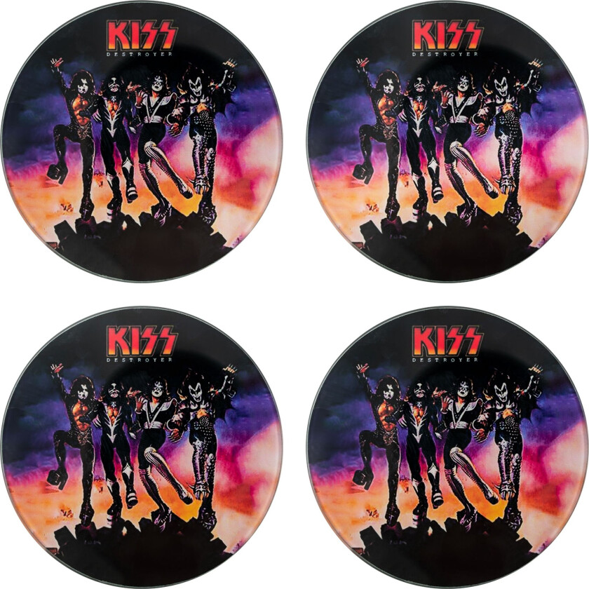 Glassunderlag Kiss - 4-pakning