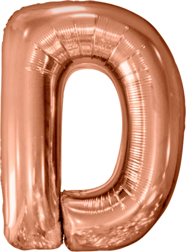 Bokstavballong Roségull Metallic - Bokstaven D