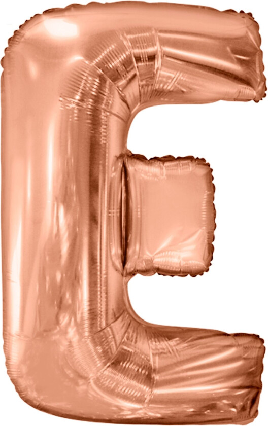 Bokstavballong Roségull Metallic - Bokstaven E