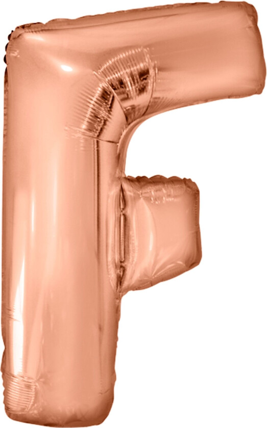 Bokstavballong Roségull Metallic - Bokstaven F