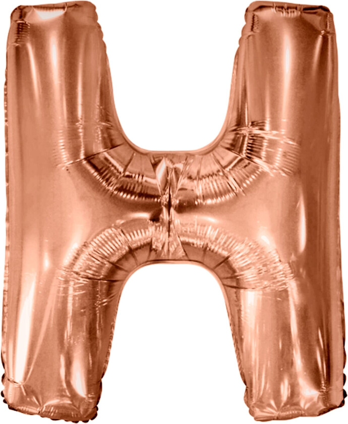 Bokstavballong Roségull Metallic - Bokstaven H