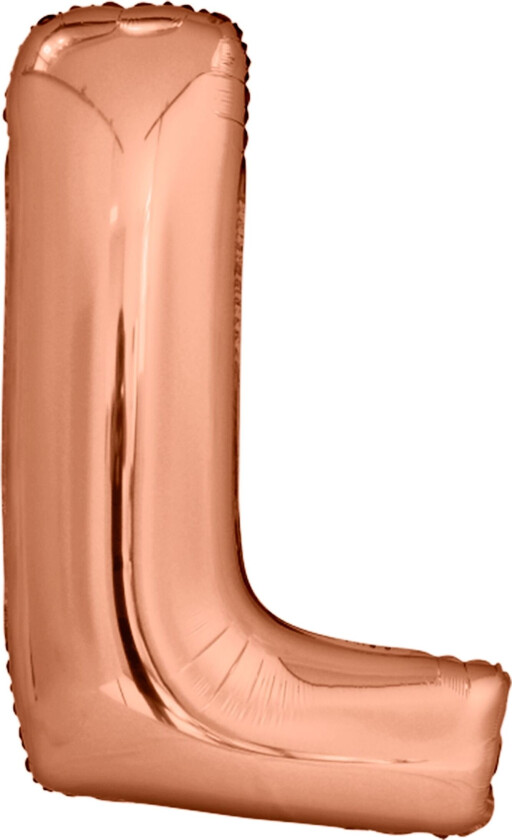 Bokstavballong Roségull Metallic - Bokstaven L