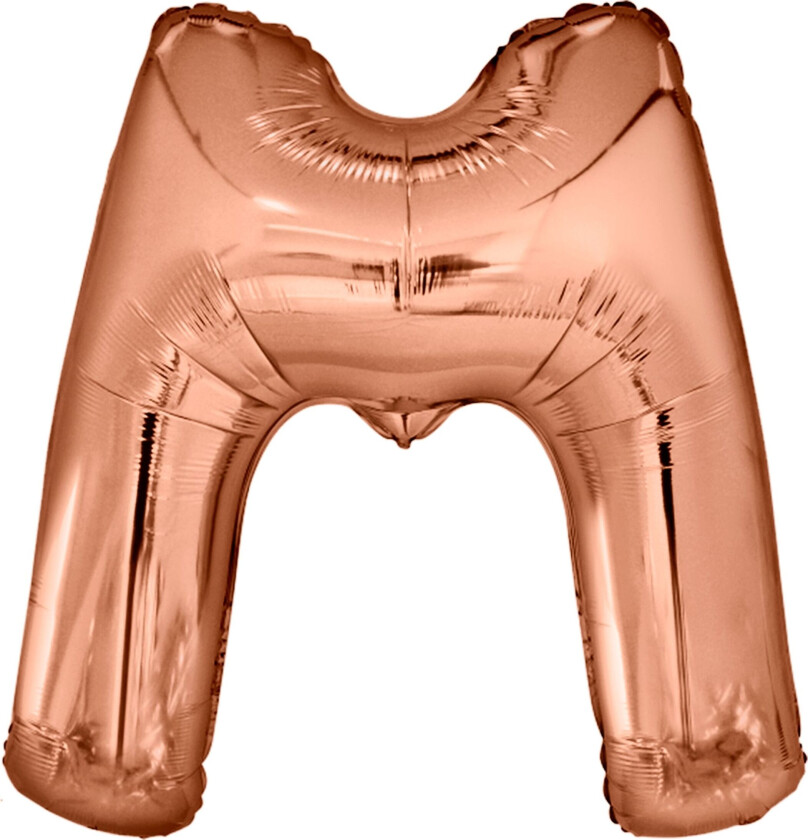 Bokstavballong Roségull Metallic - Bokstaven M