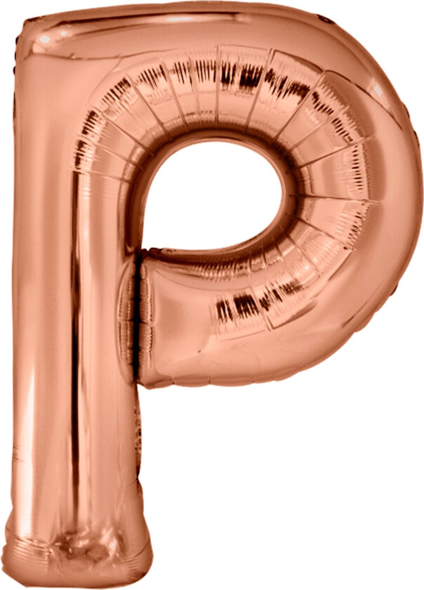 Bokstavballong Roségull Metallic - Bokstaven P