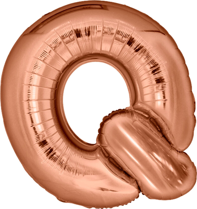 Bokstavballong Roségull Metallic - Bokstaven Q