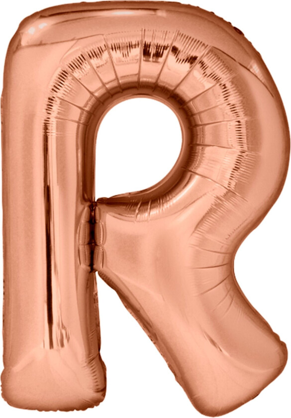 Bokstavballong Roségull Metallic - Bokstaven R