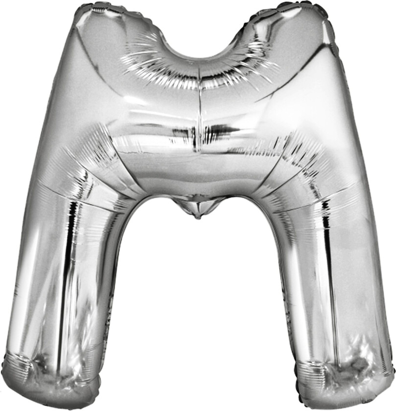 Bokstavballong Sølv Metallic - Bokstaven M