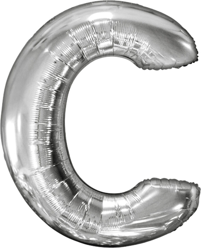 Bokstavballong Sølv Metallic - Bokstaven C