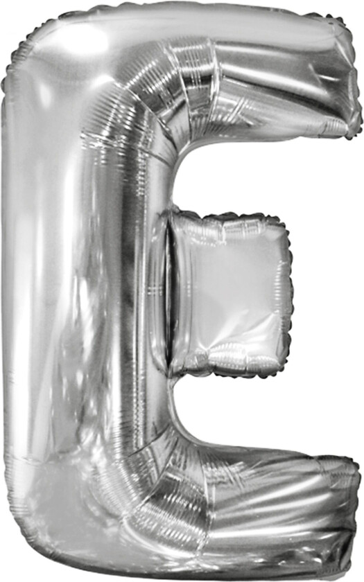 Bokstavballong Sølv Metallic - Bokstaven E