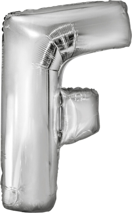 Bokstavballong Sølv Metallic - Bokstaven F