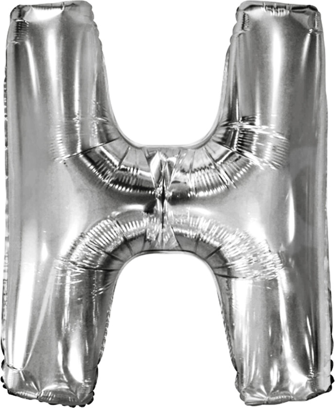 Bokstavballong Sølv Metallic - Bokstaven H