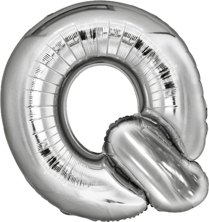 Bokstavballong Sølv Metallic - Bokstaven Q