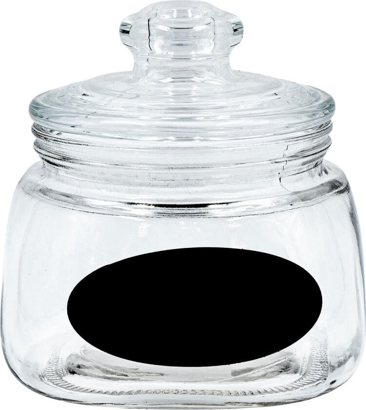 Glasskrukke med Etikett - Liten
