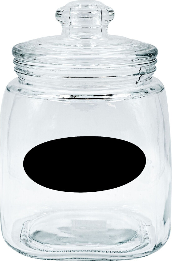 Glasskrukke med Etikett - Medium