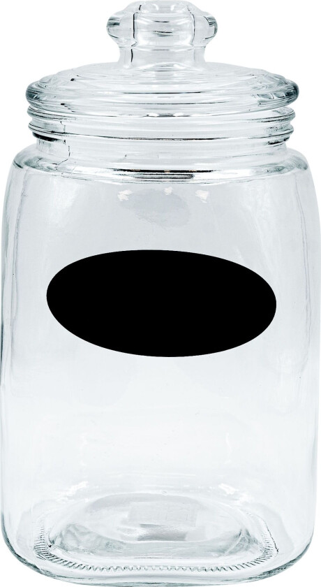Glasskrukke med Etikett - Stor