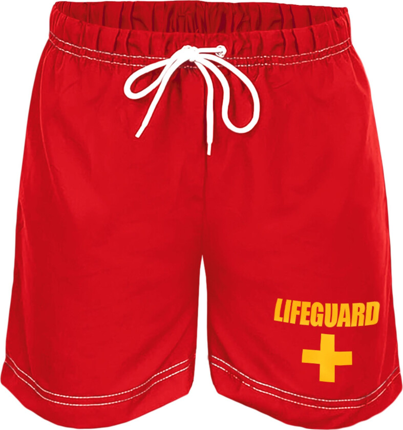 Vannløselige Badeshorts Rød - XX-Large