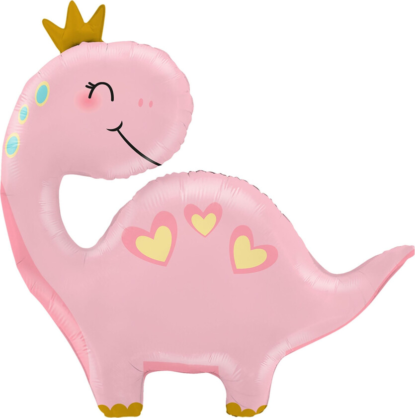 Folieballong Dinosaur Rosa