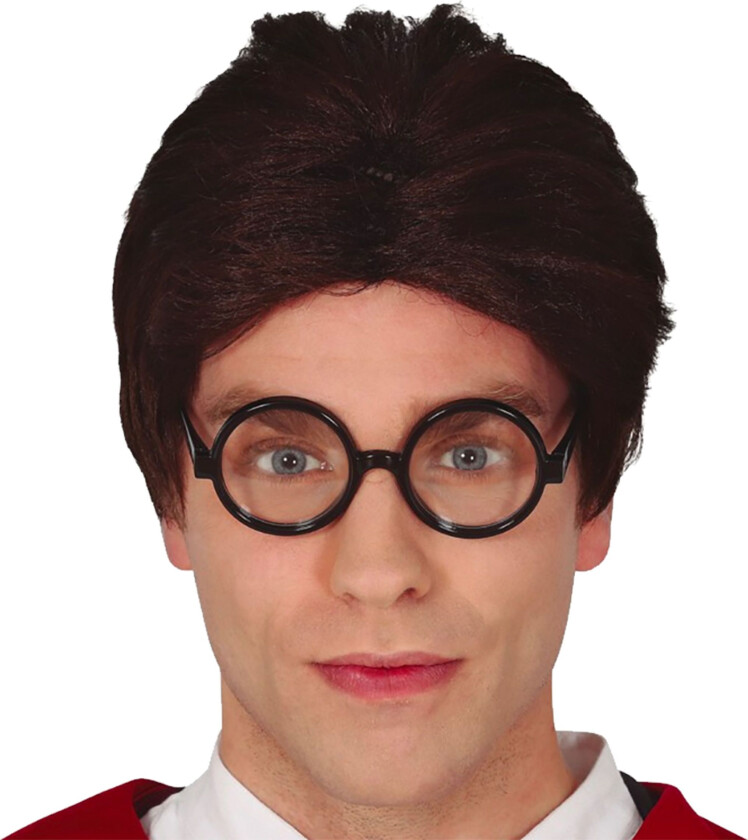 Magisk Skolegutt Svart Parykk - One size