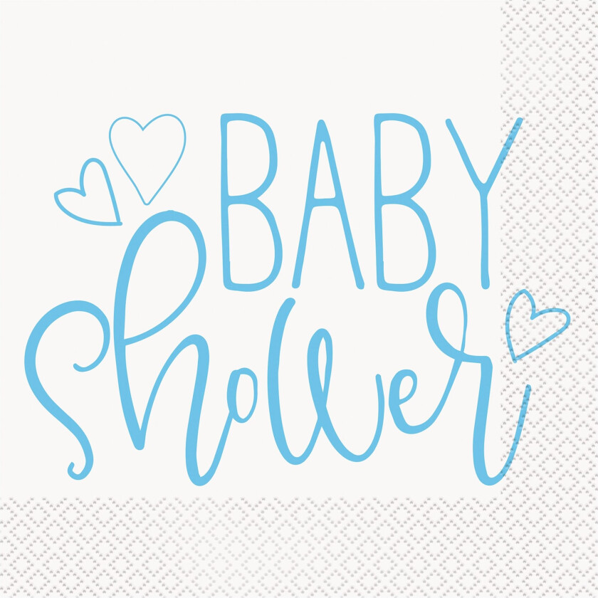 Papirserviett Blå Baby Shower