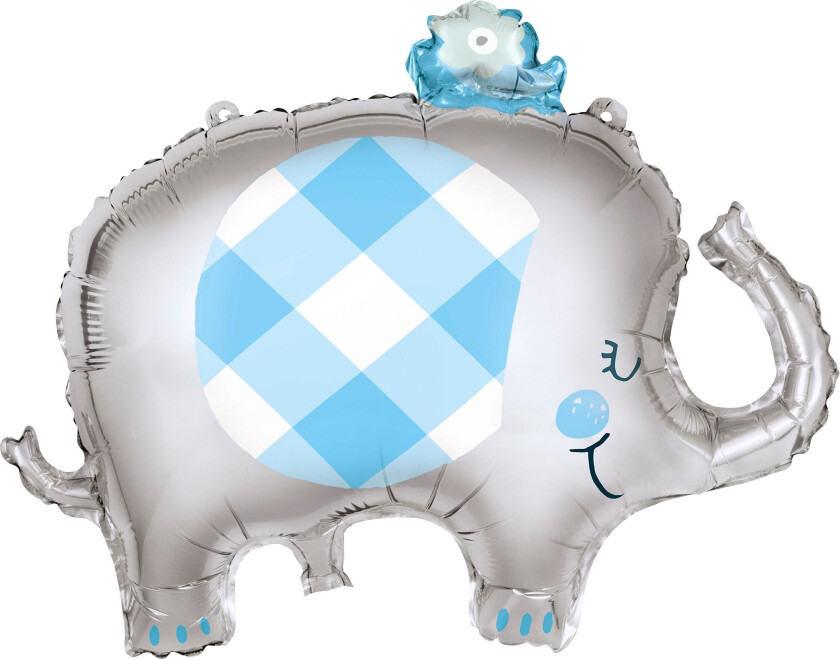 Folieballong Babyshower Blå Elefant