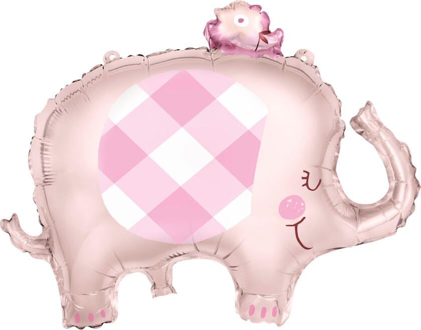 Folieballong Babyshower Rosa Elefant