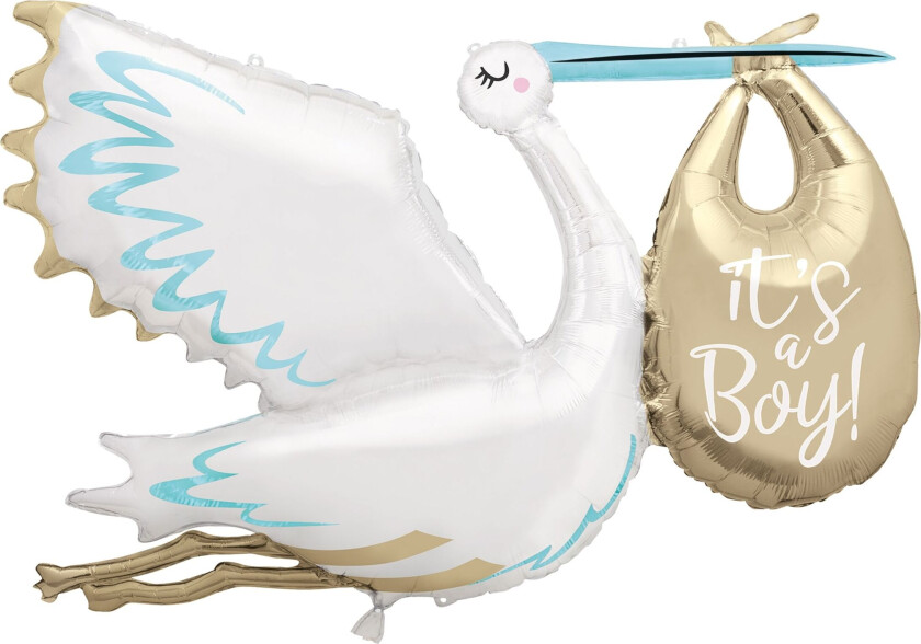 Folieballong Stork It's a Boy Blå